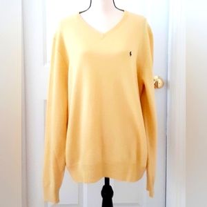 Polo by Ralph Lauren V-neck Italian Lamb's Wool Sweater XL